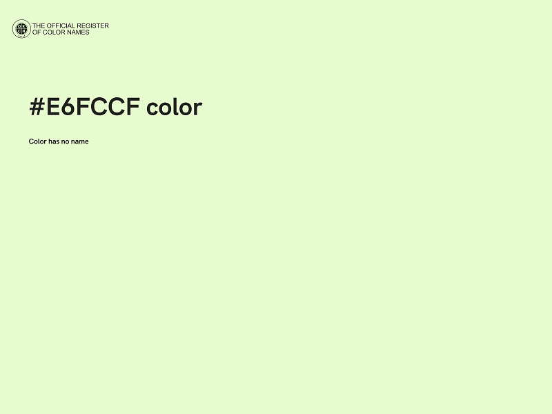 #E6FCCF color image