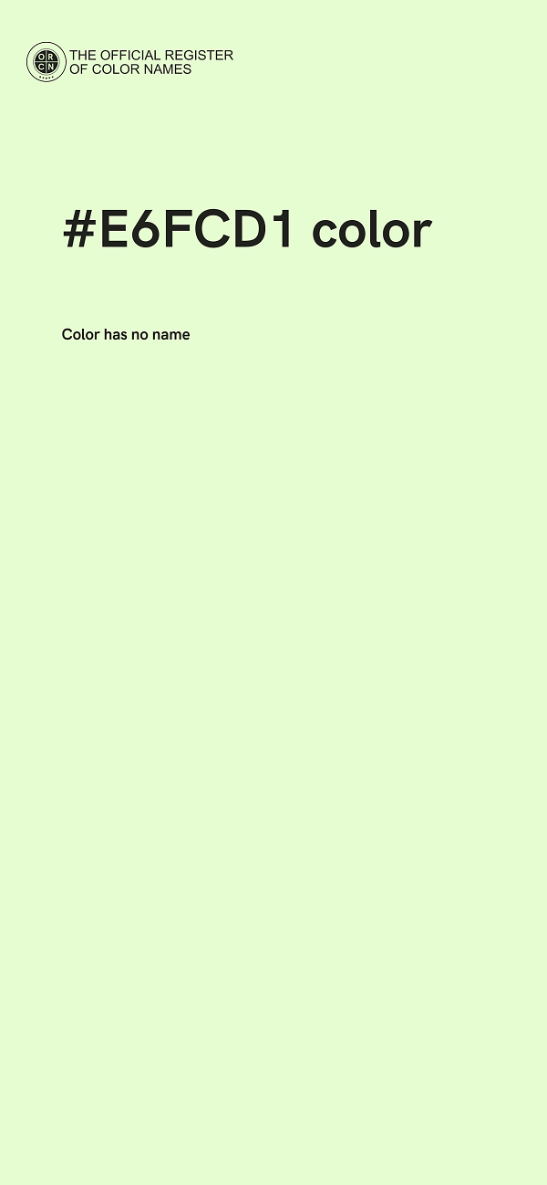 #E6FCD1 color image