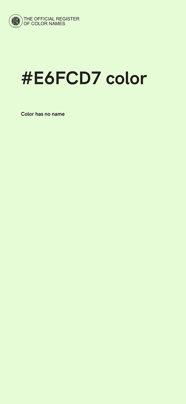 #E6FCD7 color image