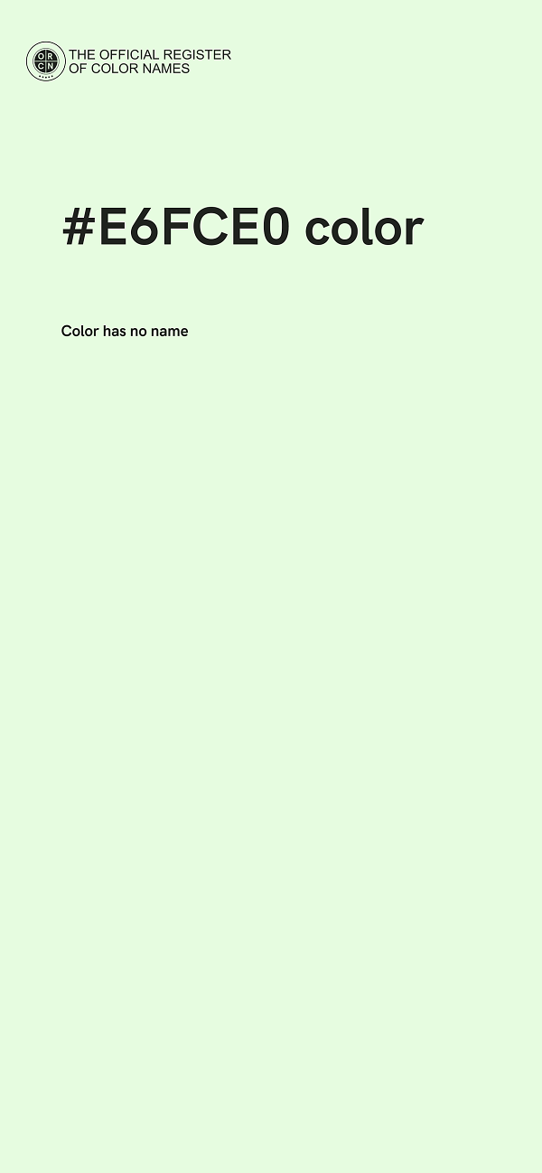 #E6FCE0 color image