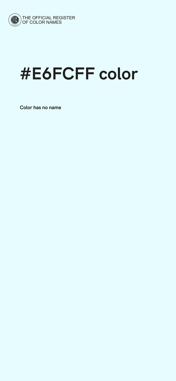 #E6FCFF color image