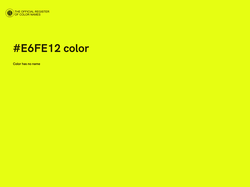 #E6FE12 color image