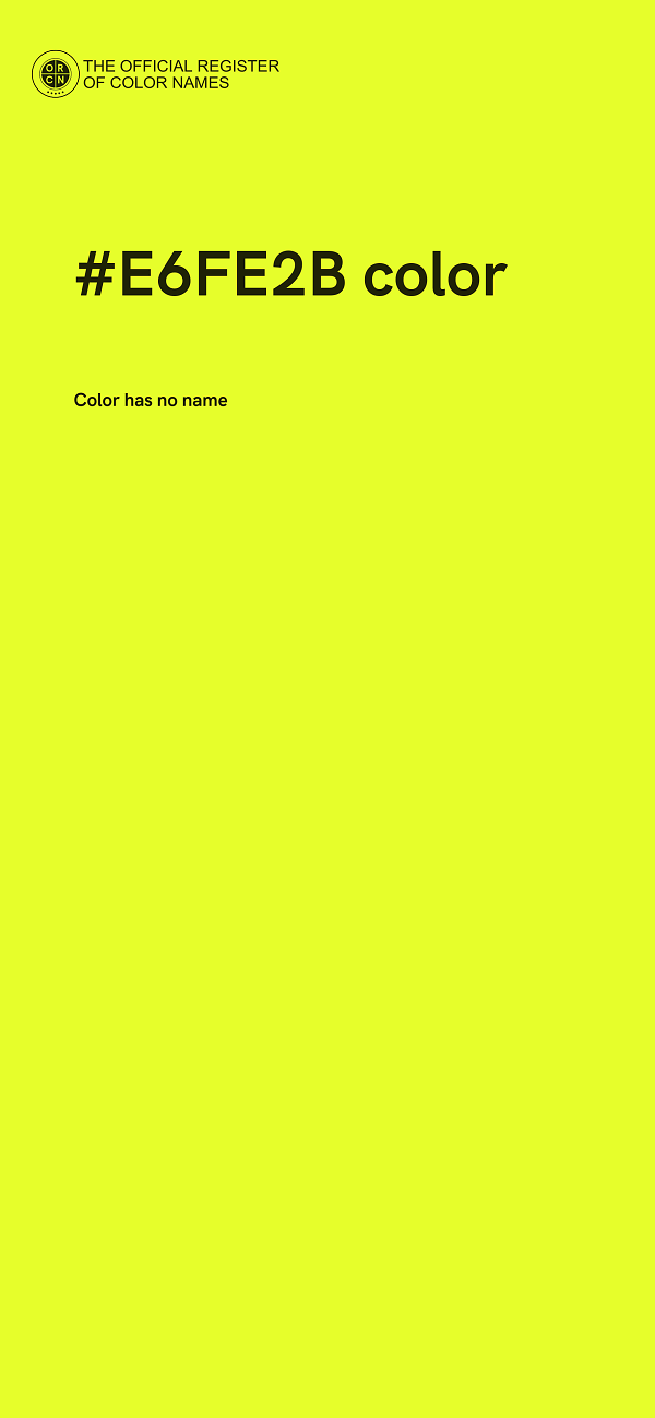 #E6FE2B color image
