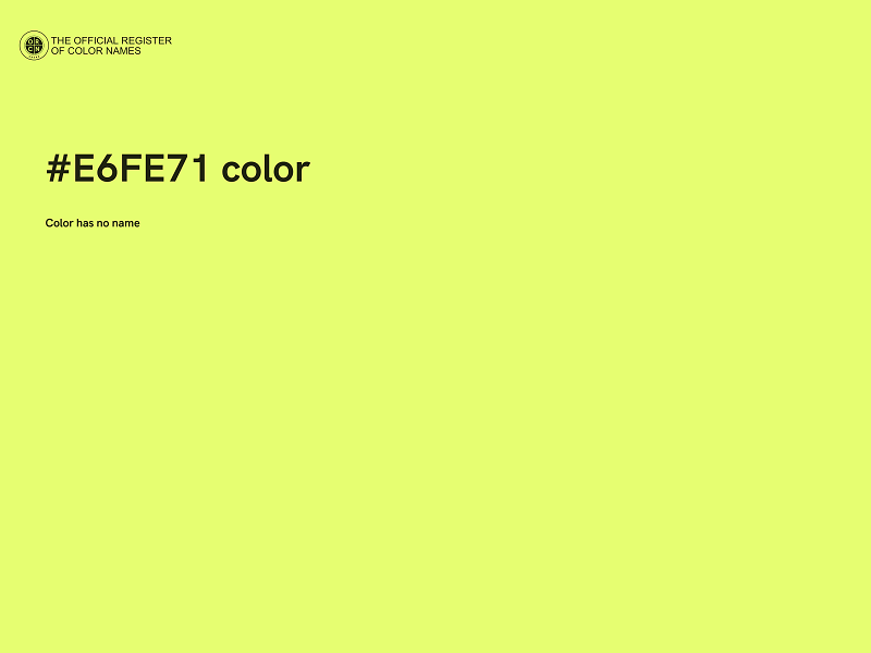 #E6FE71 color image