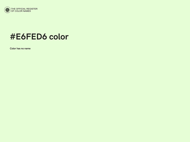 #E6FED6 color image