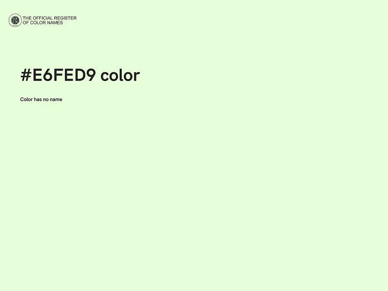 #E6FED9 color image