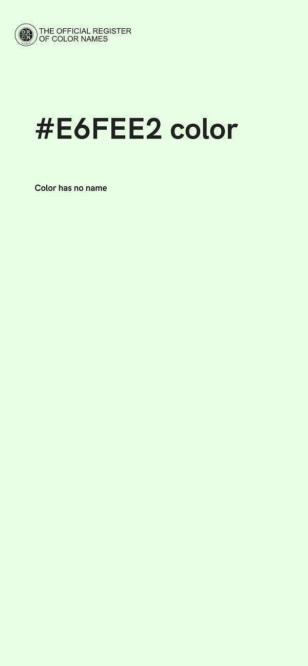 #E6FEE2 color image