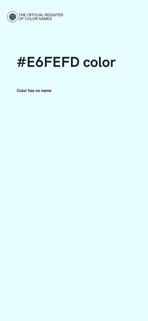 #E6FEFD color image