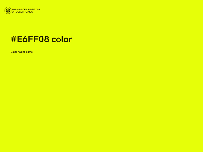 #E6FF08 color image