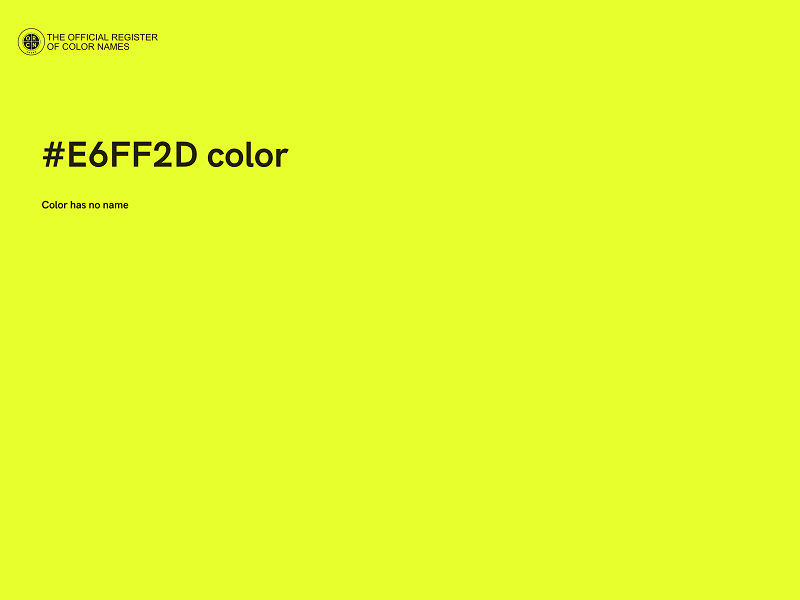 #E6FF2D color image