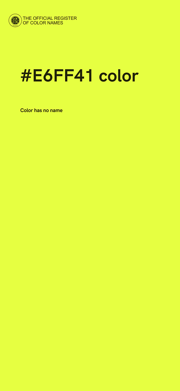 #E6FF41 color image