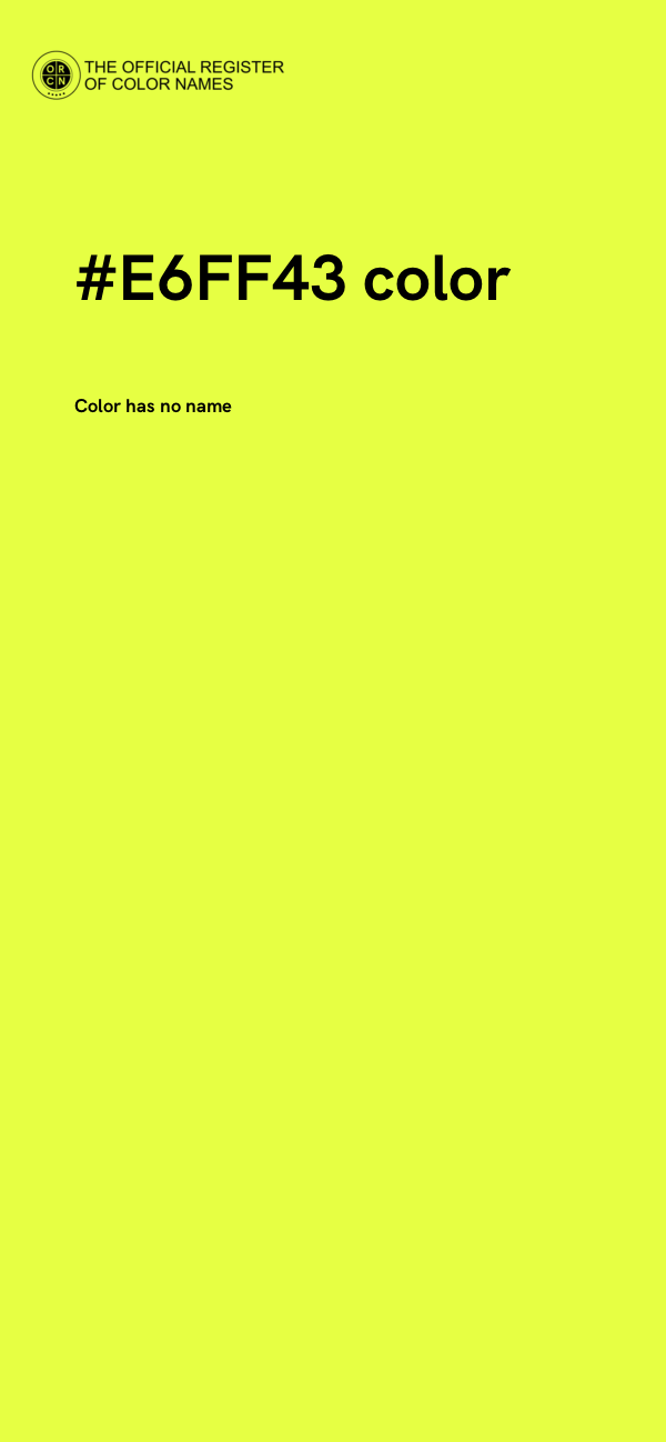 #E6FF43 color image