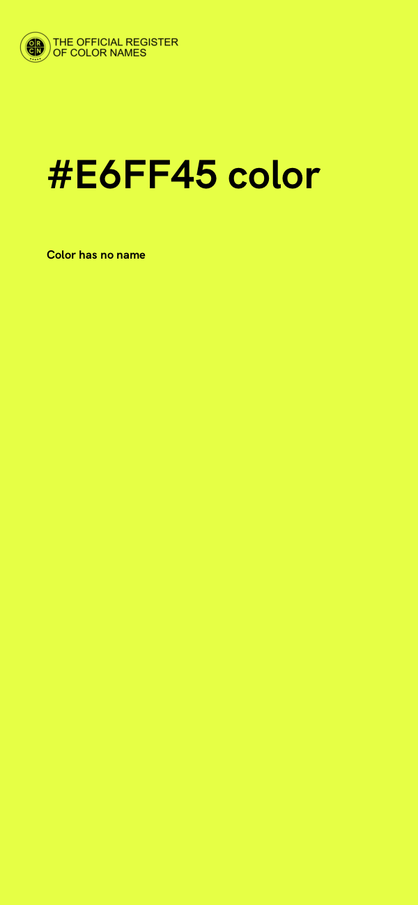 #E6FF45 color image