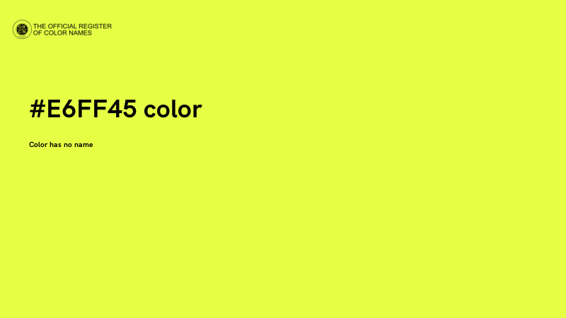 #E6FF45 color image