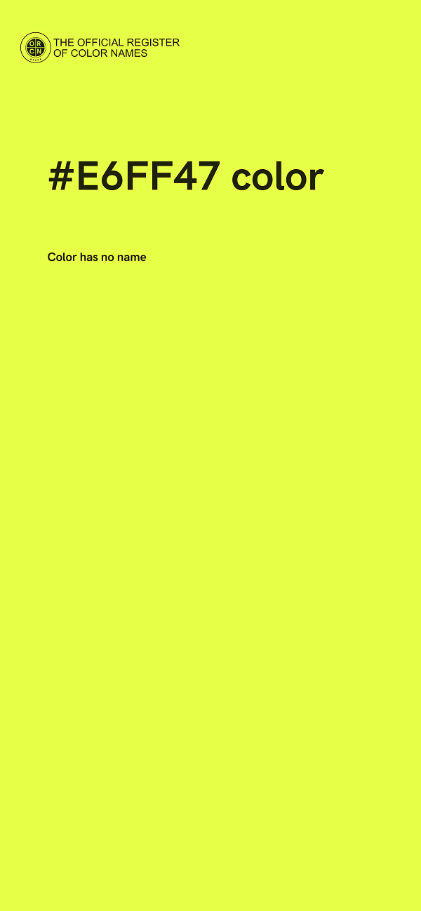 #E6FF47 color image
