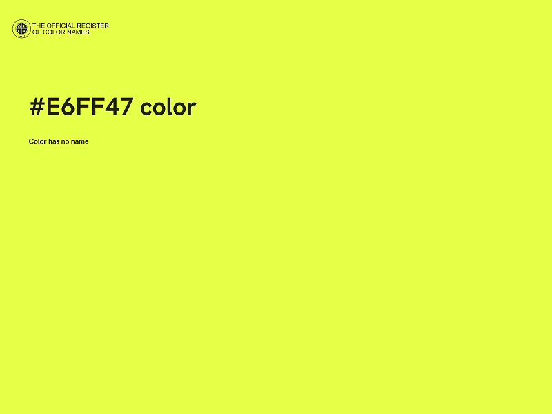 #E6FF47 color image