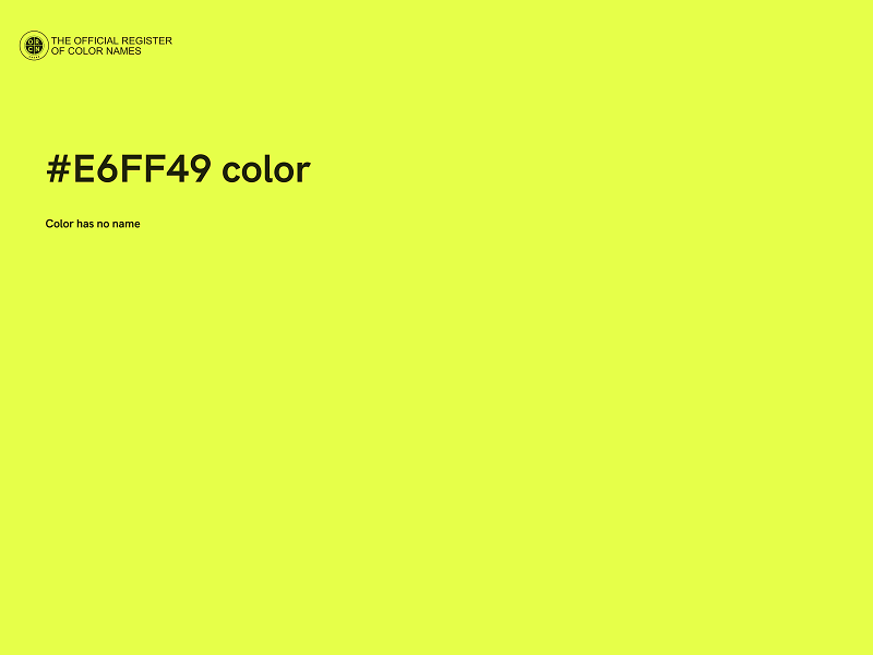 #E6FF49 color image