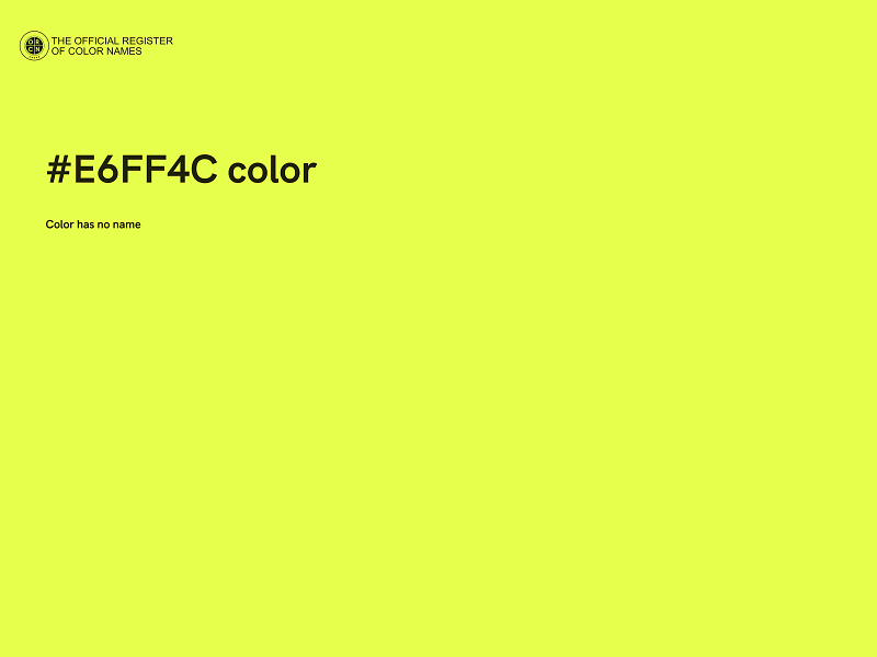 #E6FF4C color image