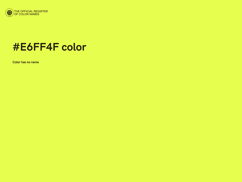 #E6FF4F color image