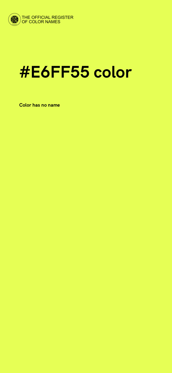 #E6FF55 color image