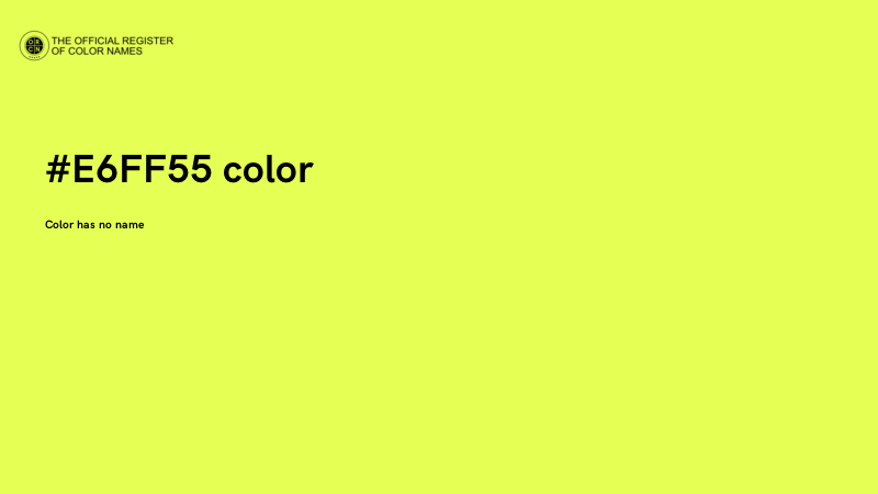 #E6FF55 color image