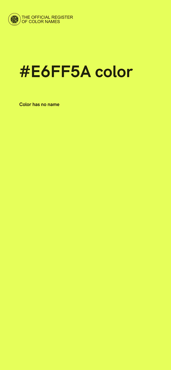 #E6FF5A color image