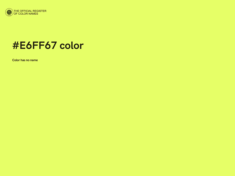 #E6FF67 color image
