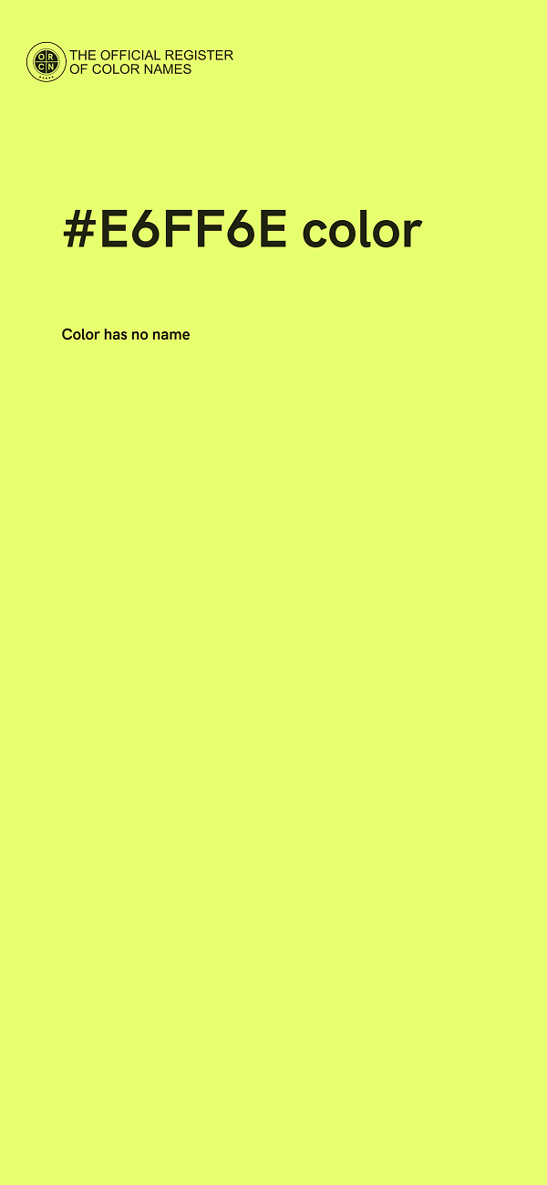 #E6FF6E color image