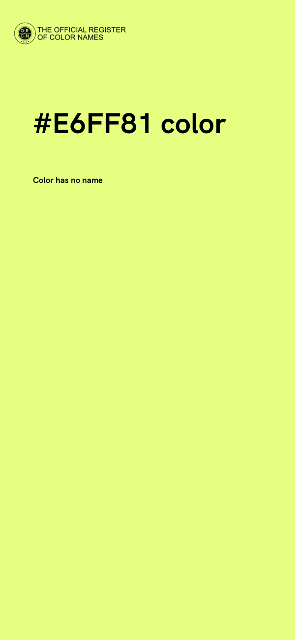 #E6FF81 color image