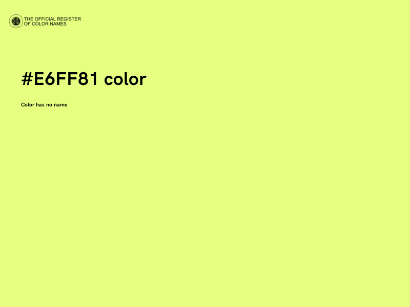 #E6FF81 color image
