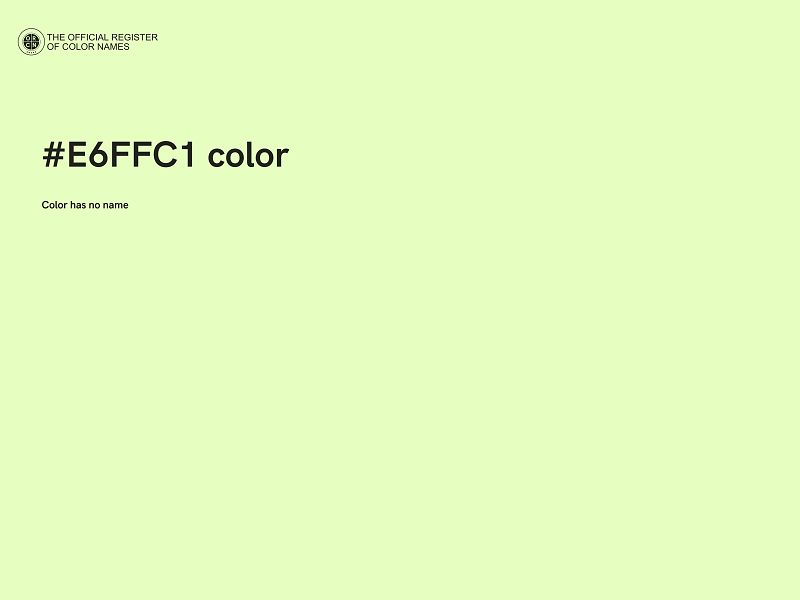 #E6FFC1 color image