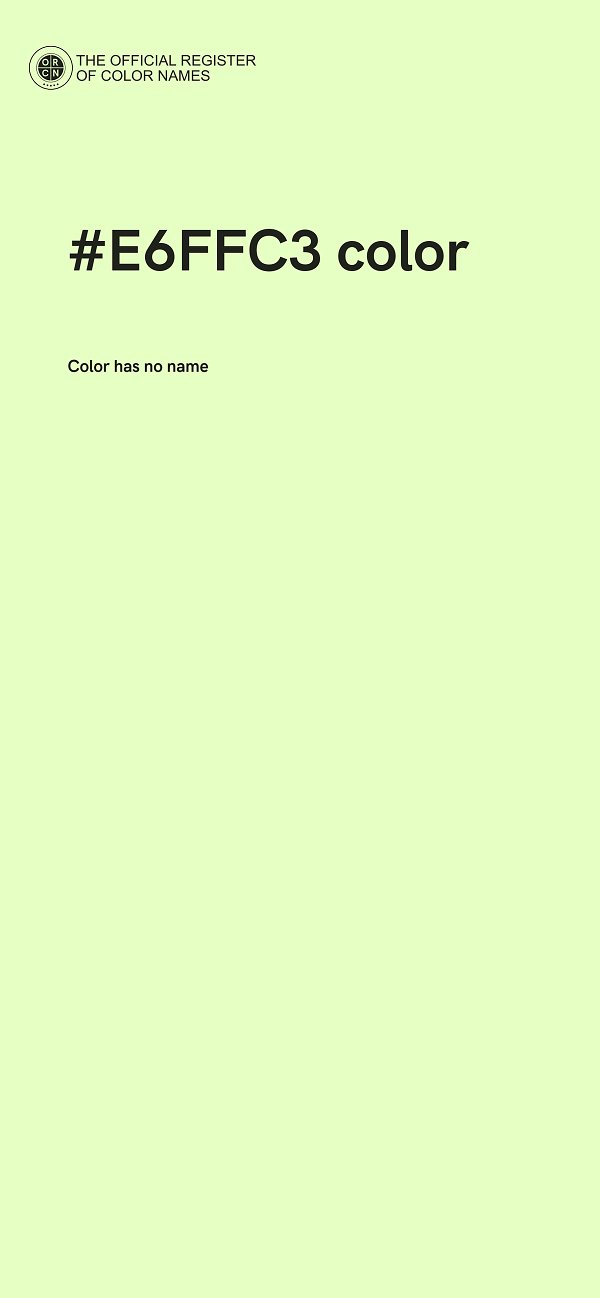 #E6FFC3 color image