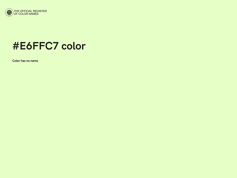 #E6FFC7 color image