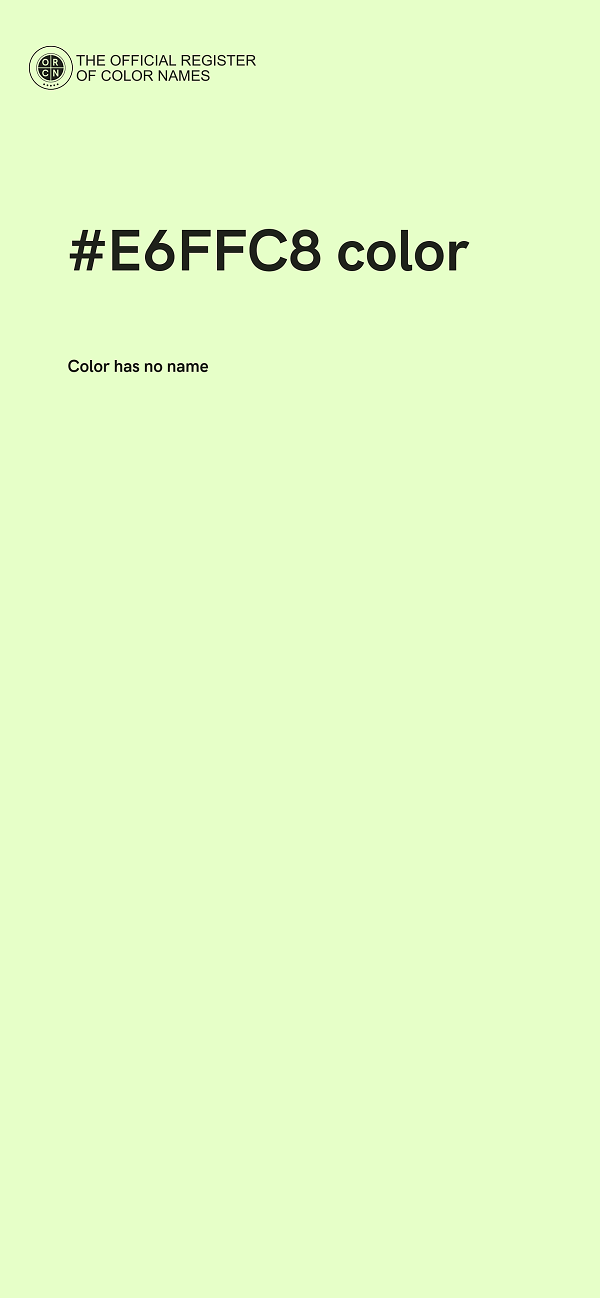 #E6FFC8 color image