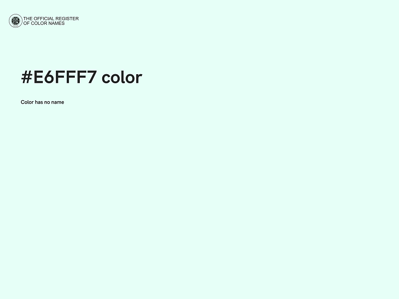 #E6FFF7 color image