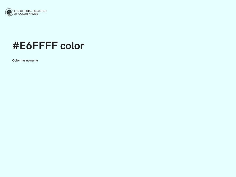#E6FFFF color image