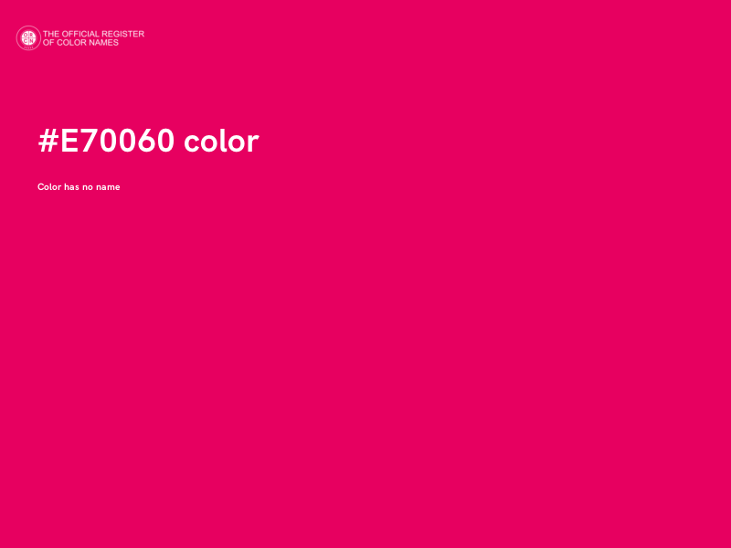 #E70060 color image