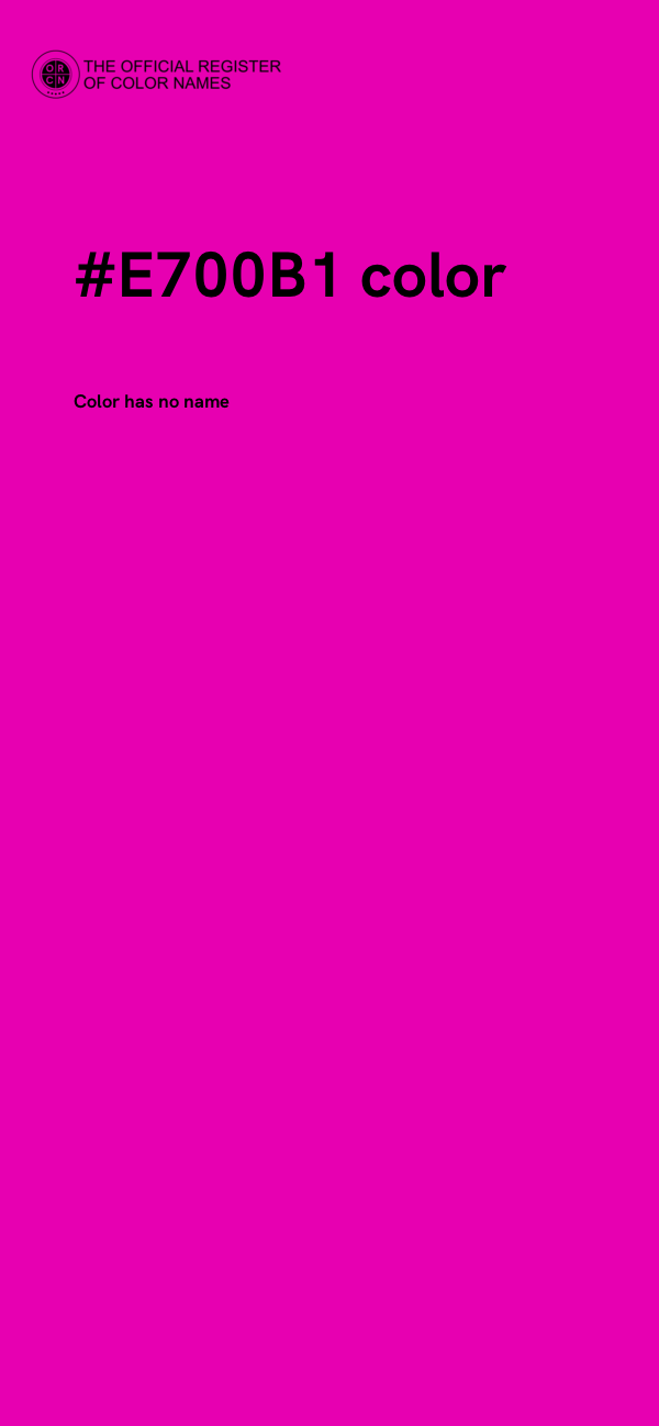 #E700B1 color image
