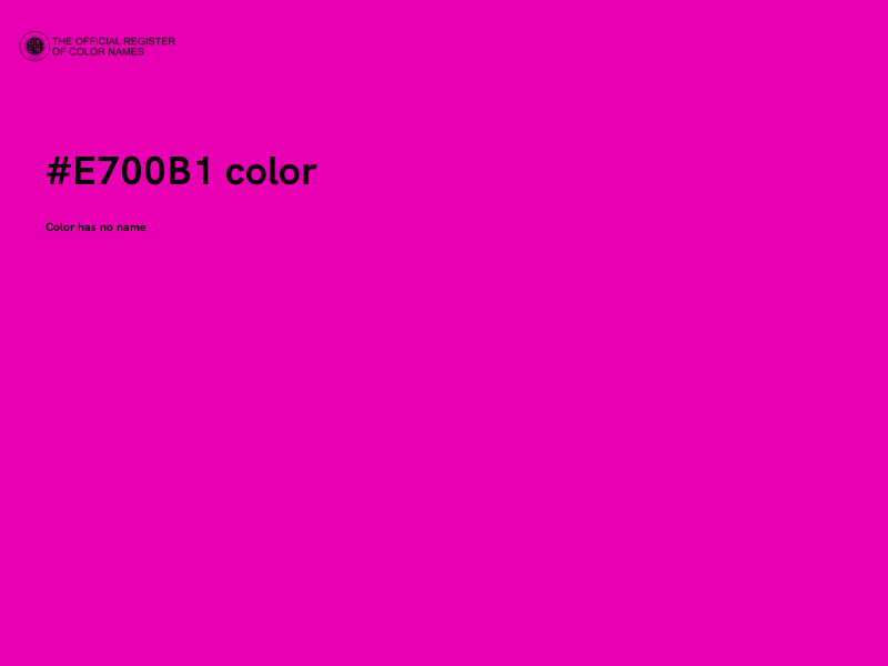 #E700B1 color image
