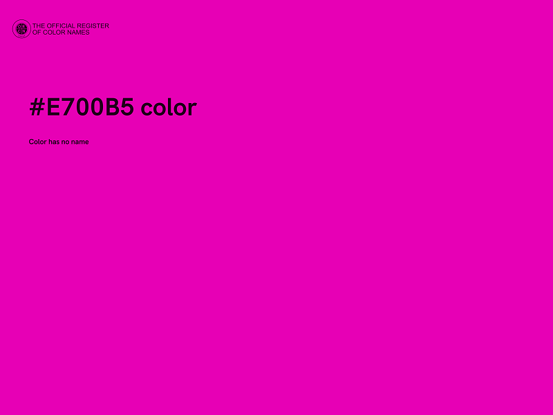 #E700B5 color image