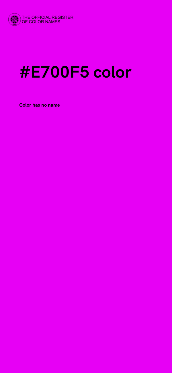 #E700F5 color image
