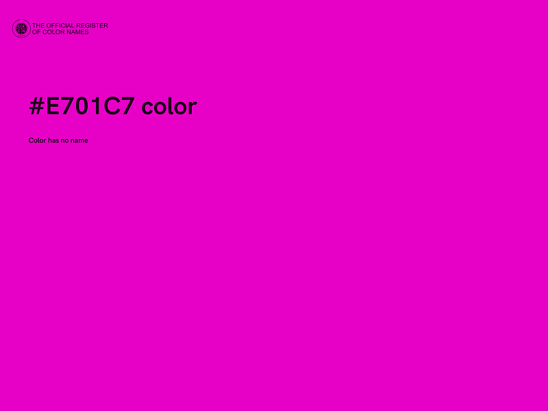 #E701C7 color image