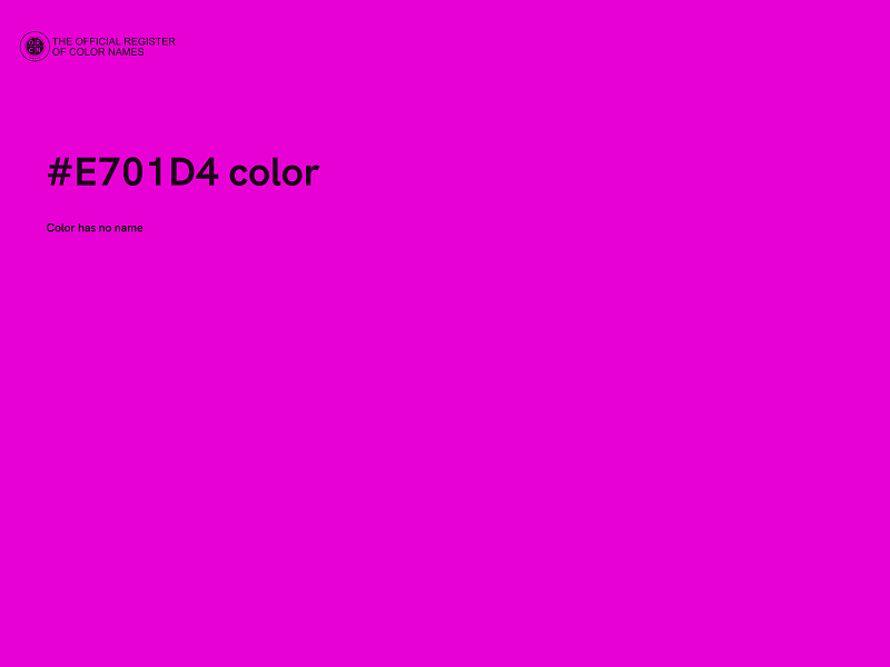 #E701D4 color image