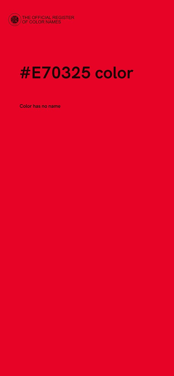 #E70325 color image