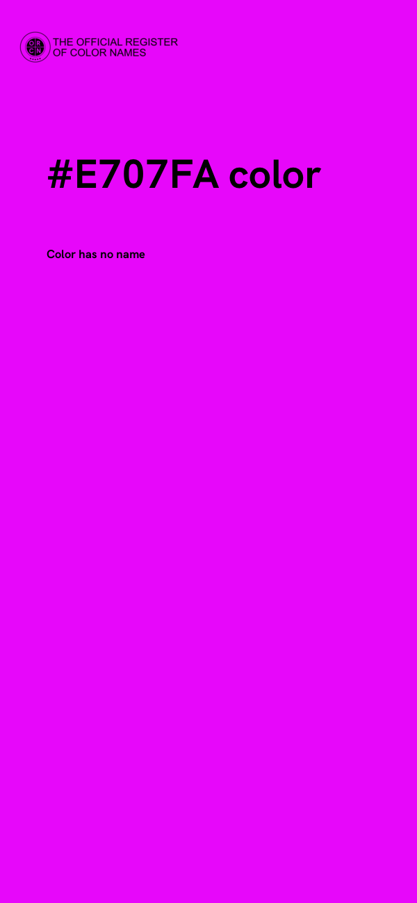#E707FA color image