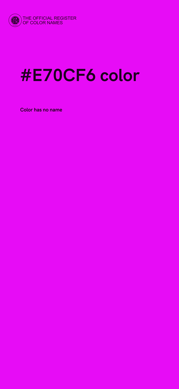 #E70CF6 color image