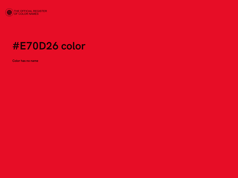 #E70D26 color image