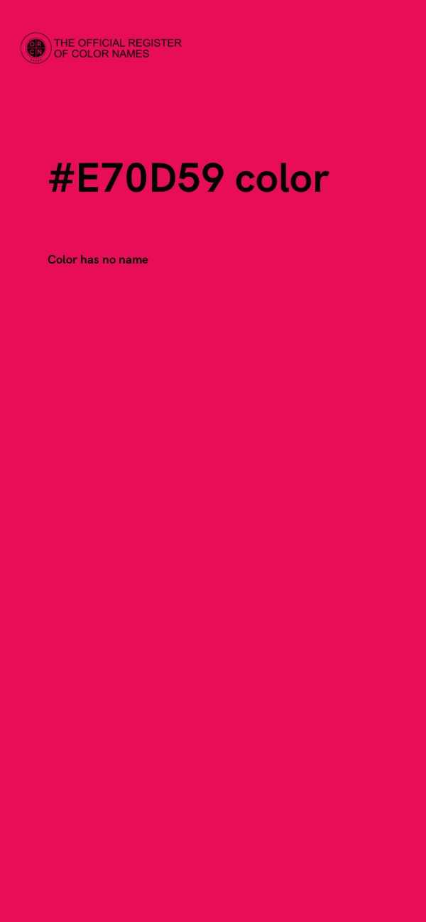 #E70D59 color image
