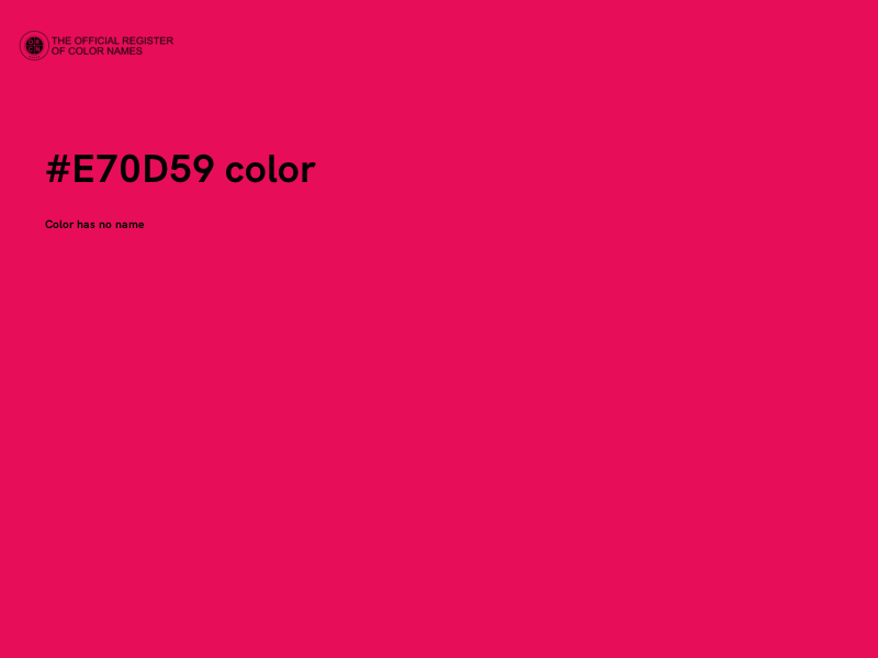 #E70D59 color image
