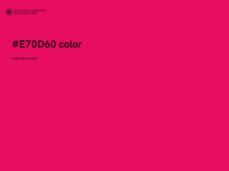 #E70D60 color image